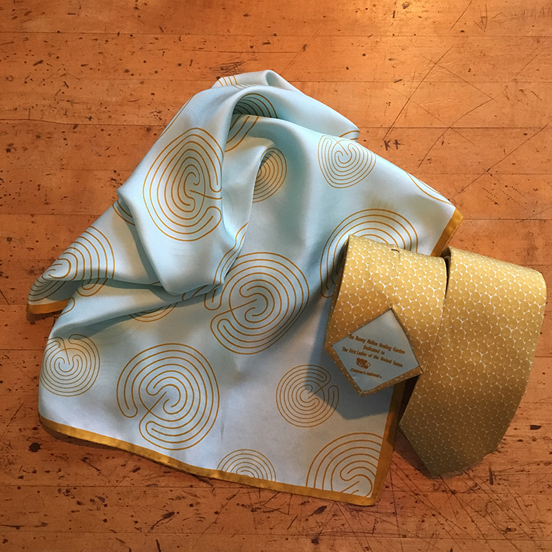 Bunny Melon Silk scarf and tie 800×800